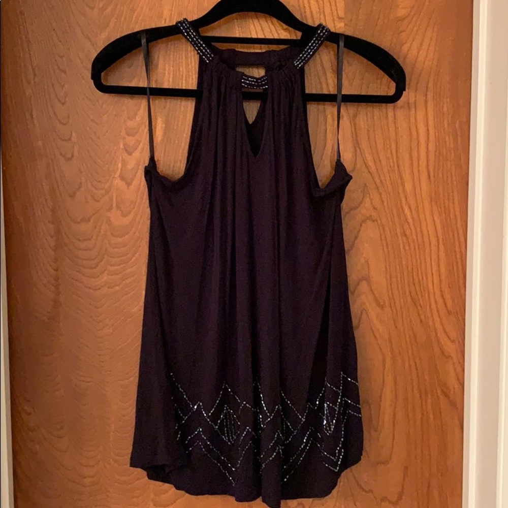 Black top with beading